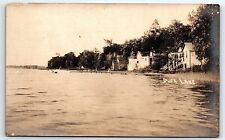 RPPC Duck Lake Springport Michigan Cottages Homes View from Lake Postcard c1908 picture