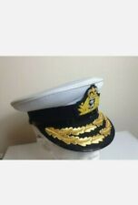 1953 British Royal Navy Admiral Flag Rank Officers Peaked Cap Hat Queens Crown picture