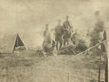 WWI RPPC World War 1 Soldiers Gambling In Camp￼ postcard Real Photo picture