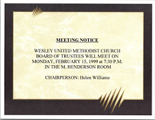 Postcard Meeting Notice Posted Wesley United Methodist Church [an] picture
