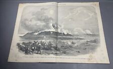 1861 Civil War Frank Leslie’s Print Bombardment of Fort Hatteras, North Carolina picture