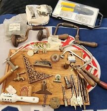 Vintage Antique Estate Junk Drawer Grampas Lot Tools Hardware Skeleton Key Etc picture