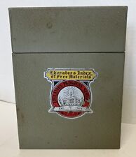 1934 Educators Progress Service Wisconsin Education Teaching Metal File Box Rare picture