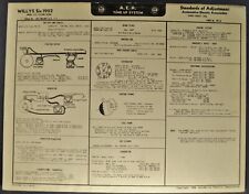 1952 Willys 6 Jeep Station Wagon Tune Up Chart Wiring Diagram Excellent Original picture
