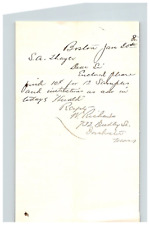 1885 Handwritten Letter W Richards Boston Dorchester MA Massachusetts History picture