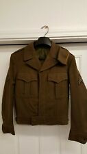WW2 6th army olive green jacket + hat 6th army patch + service stripes picture