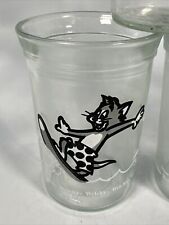 5 Vintage 1990 Welch's | Tom and Jerry Glass Jelly Jars Surfing & Skating picture