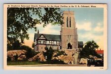 Cohasset MA-Massachusetts, St Stephens Episcopal Church, Vintage Postcard picture