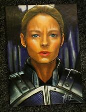 1 of 1  Jodie Foster Carl Sagan CONTACT Sketch Card ONE OF A KIND   One of One picture