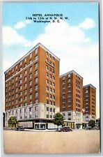 Washington DC~Hotel Annapolis~Built 1925~11th To 12th At H St NW~Vtg Linen PC picture