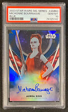 2023 Topps Star Wars Signature Series MICHONNE B/ AURRA SING Parallel /50 PSA 10 picture