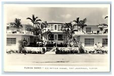 c1950's View Of Apartments Florida Shores RPPC Photo Unposted Vintage Postcard picture