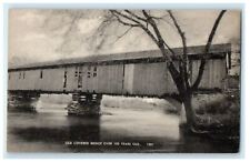 c1940's Old Covered Bridge Over 100 Years Old Vermont VT Vintage Postcard picture