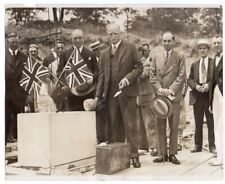 1928 British Ambassador Esme Howard Laying Cornerstone Embassy Washington Photo picture