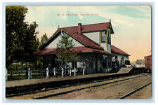 1913 Railroad Station, Davis West Virginia WV Posted Antique Postcard picture