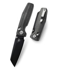 Bestech Slasher Folding Knife Black Micarta Handle D2 Plain Black Blade BG43A-2 picture