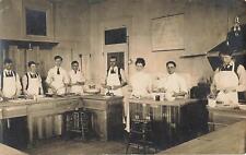 1909 RPPC Cooking School Chef Woman Professor Bozeman Montana Photo Postcard  picture