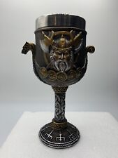 Norse Viking Mythology  7oz Drink Chalice Goblet Figurine Statue picture