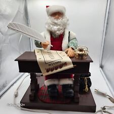 VINTAGE 1995 Animated Santa At Desk Plays WE WISH YOU A MERRY CHRISTMAS  picture