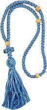 100 Knots Orthodox Blue Prayer Knotted Rope With Cross Made in Lebanon 6.5 In picture