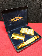 1930's Gillette Regent Safety Razor Set with Bar Handle - Beautiful Condition picture