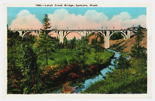 Latah Creek Bridge Spokane Washington WA Colorful  Postcard picture