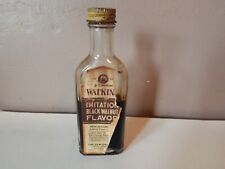 Vintage J.R. WATKINS Imitation Black Walnut Flavor 2 Fl Oz Glass Bottle~#2 picture