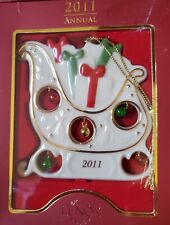 Lenox Christmas Ornament 2011 JOLLY JINGLE SLEIGH -New in Box-Annual Dated picture