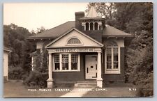 C 1910 RPPC SOMERS CONNECTICUT FREE PUBLIC LIBRARY picture