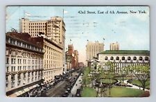 New York City NY, 42nd Street, East Of 6th, Vintage c1915 Souvenir Postcard picture