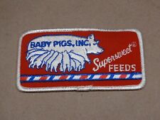 Vintage Super Sweet FEEDS Patch Hats Vest Badge Advertising Farmer Baby Pigs Inc picture
