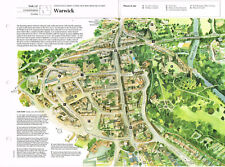 Warwick 1990 Vintage Walking Route & Map #147 picture