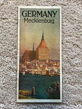Vintage 1936 Germany - Mecklenburg Guide Book Travel Brochure picture