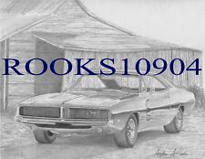 1969 Dodge Charger MUSCLE CAR ART PRINT picture