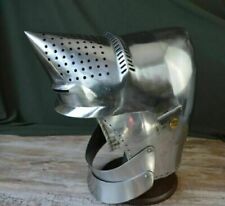 Custom SCA HMB 14 Gauge Steel Medieval Combat Bascinet Griffon Helmet Aventai picture