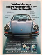 Vintage 1973 Porsche 911 Simoniz wax original color ad picture