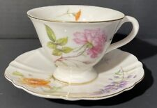 Beautiful Grace China Tea Cup and Saucer Floral Gold Rimmed picture
