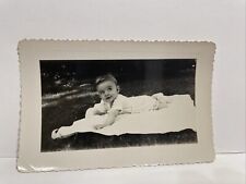 Vintage Cute Baby Photo 3.25 X 5.25 Black & White picture