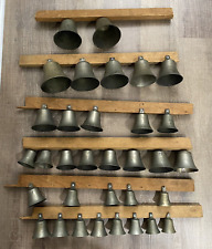 Vintage Large Set Of 33 Brass Bells Carillon?  Organ?  Display Movie Prop READ picture