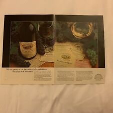 1979 Almaden Wine Monterey Print Ad 2 Page San Jose CA Vineyard Grapes picture