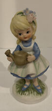 Vintage Little Blonde Girl With Watering Pitcher Ceramic Figure-Kelvin’s-Taiwan picture