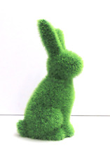 Rabbit Bunny Fuzzy Green Easter Spring Figurine 5