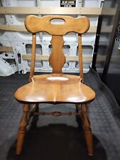 VTG Temple Stuart Rockingham Solid Hard Rock Maple? Back Dining Chair Tall 34