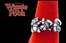 Vintage Disney Winnie the Pooh Tumbling Ring Band Sterling Silver 925 Rare HTF picture