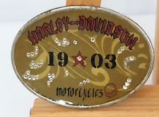 1903 harley davidson motorcycles 3 in round enamel rhinestone belt buckle 2008 picture