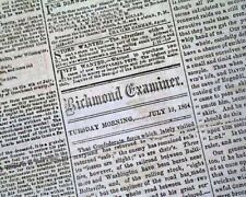 CONFEDERATE Battle of Monocacy Frederick MD Maryland 1864 Civil War Newspaper    picture