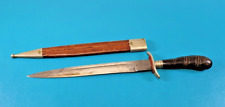 Vintage German F. Herder Abr. Sohn Solingen Dagger Knife Dirk + Leather Scabbard picture