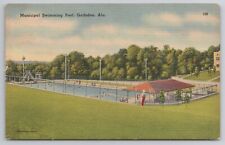1930-50 Postcard Municipal Swimming Pool Gadsden Alabama picture