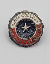 Antique Texas A&M COLLEGE UNIVERSITY Vtg Sterling Pin Rare Charles Robbins CMR picture