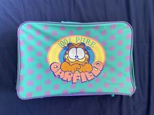 Vintage 1978 GARFIELD 100% PURE SUITCASE Luggage Travel Blue and Purple picture